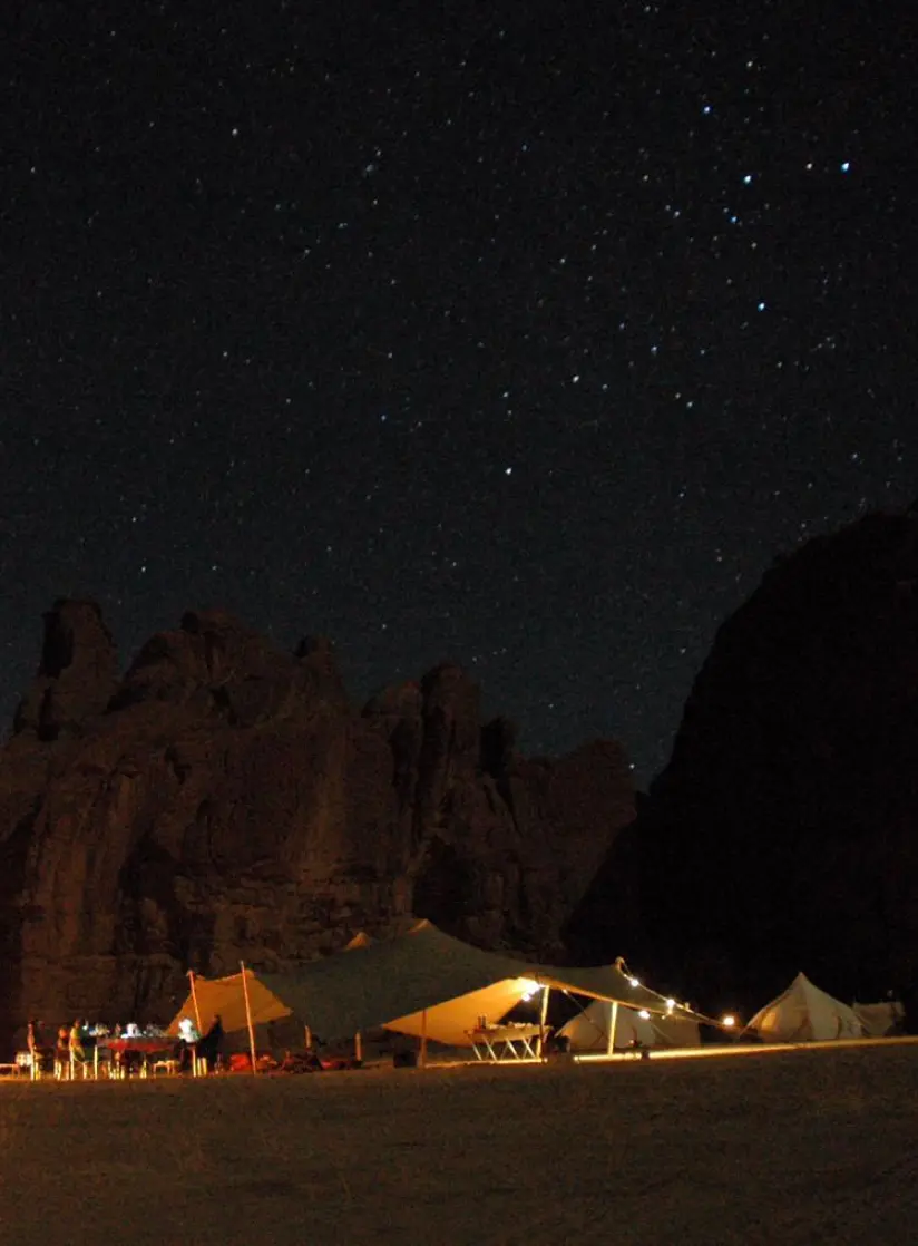 campsite on africa tour